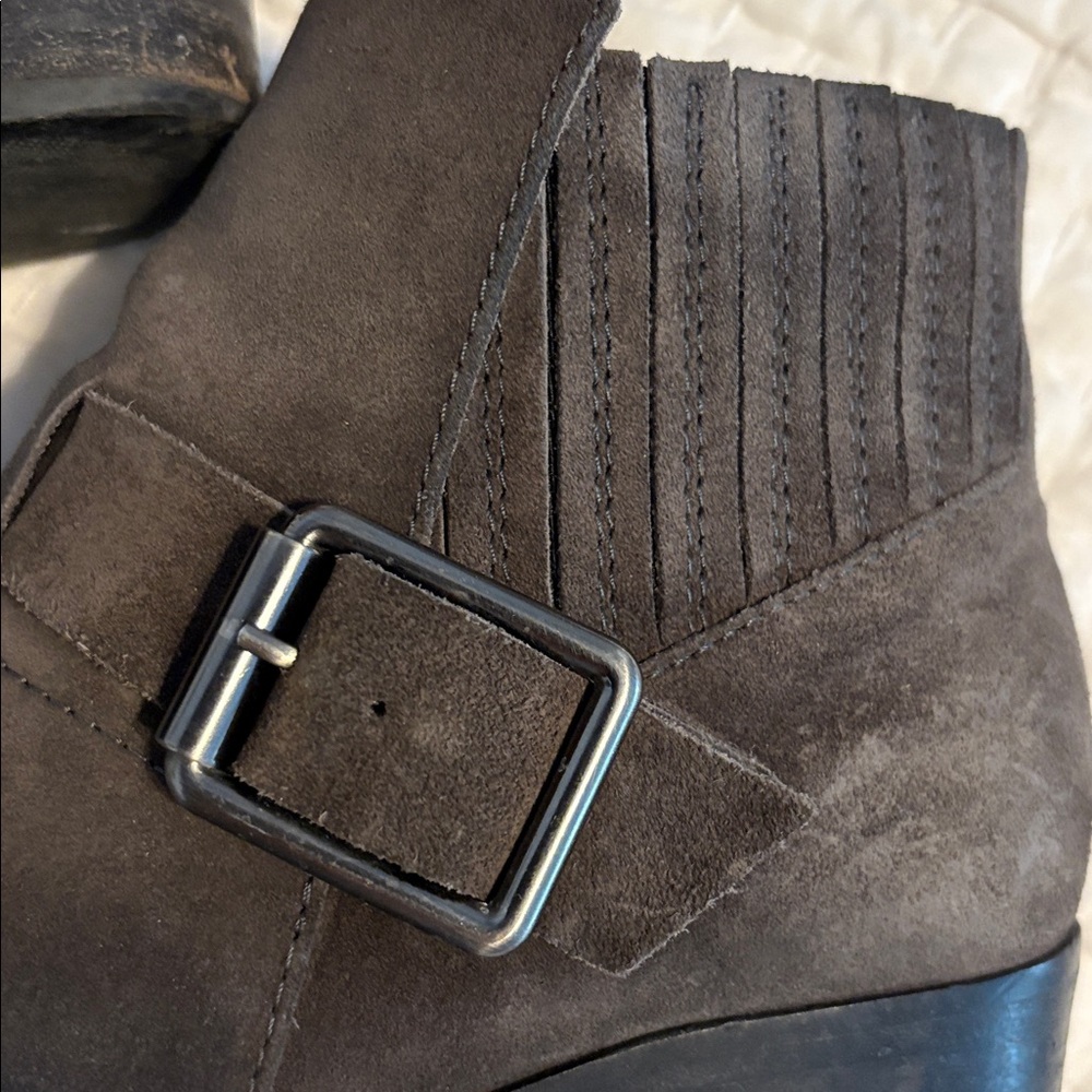Aquatalia Dark Grey Suede Shoes - Picture 2 of 10